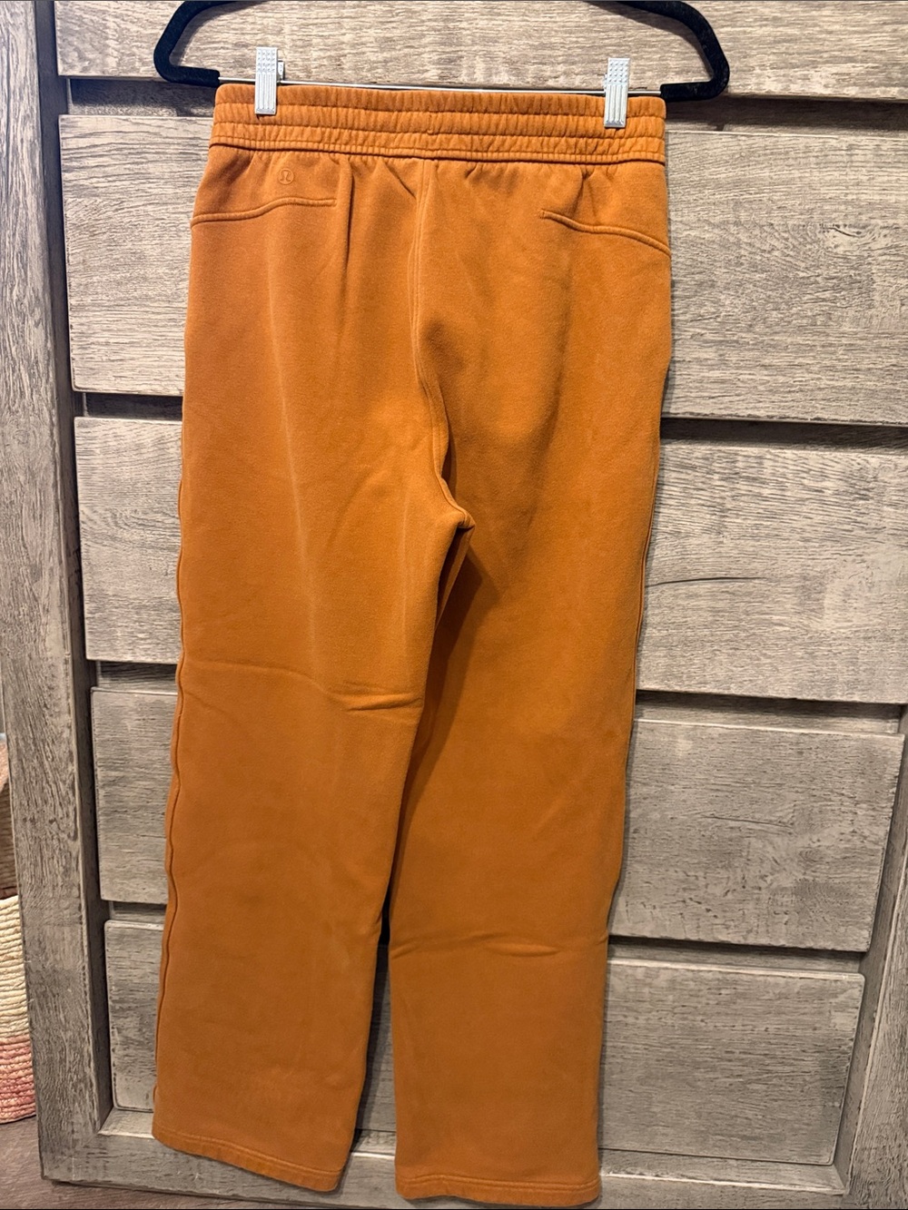 Women’s scuba midrise wide leg pants. Copper brown. 6. - Picture 2 of 2